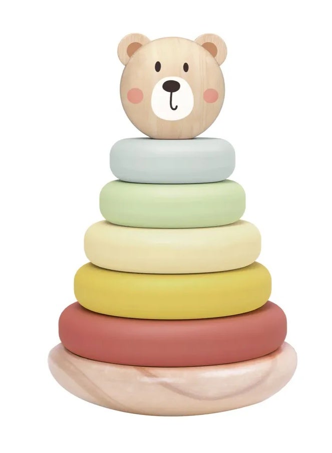 Tooky Toys Bear Stacking Tower Early Learning Toy - Multicolor - 7 Pcs - Image 1